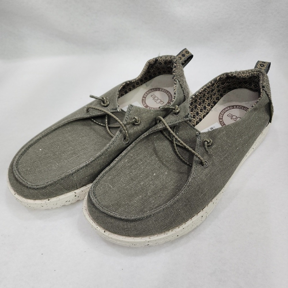 Hey Dude Wendy 121418363 Womens Comfort Shoes US 5 Green Casual Slip On Sneakers